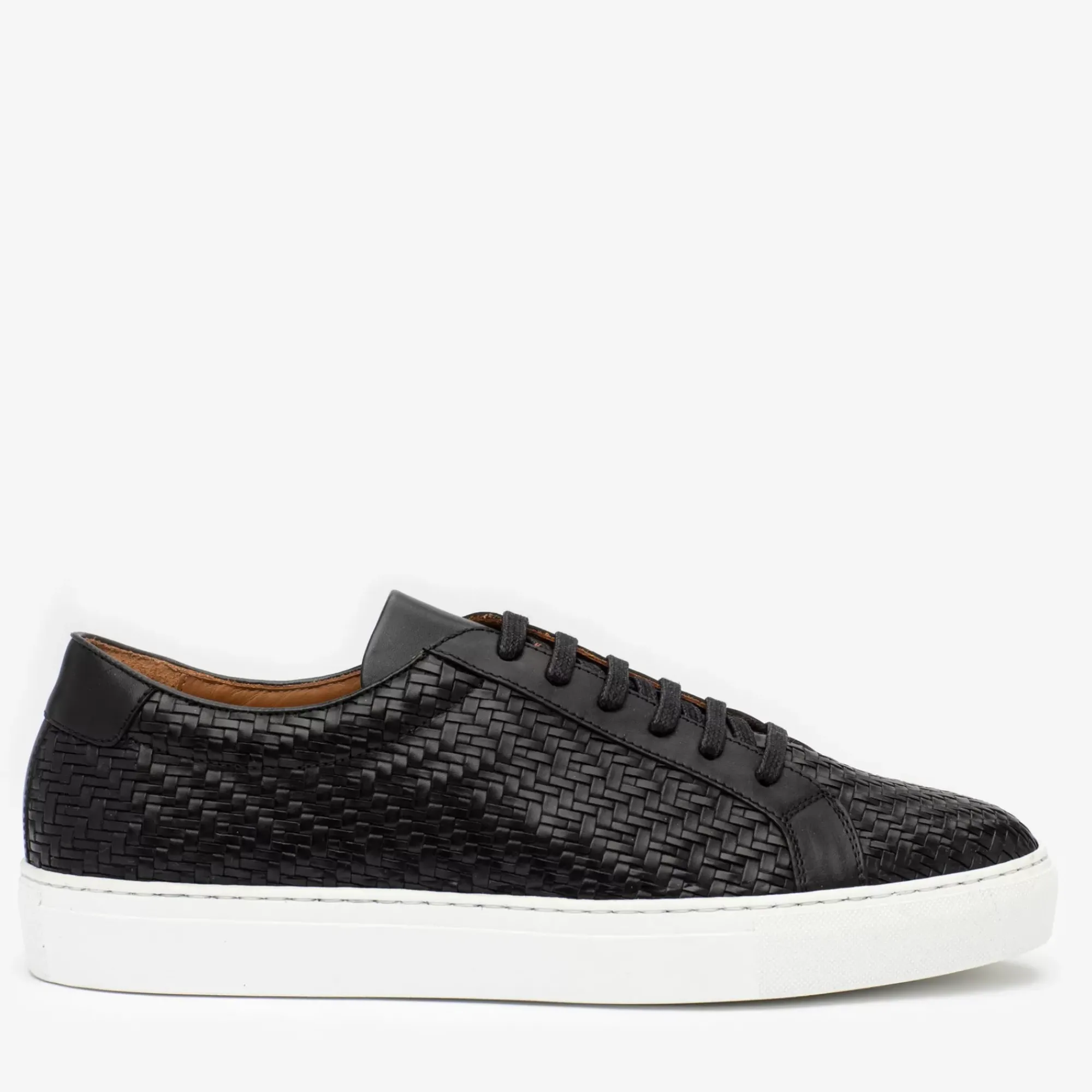 Outlet TAFT The Sneaker In Black Woven Leather |