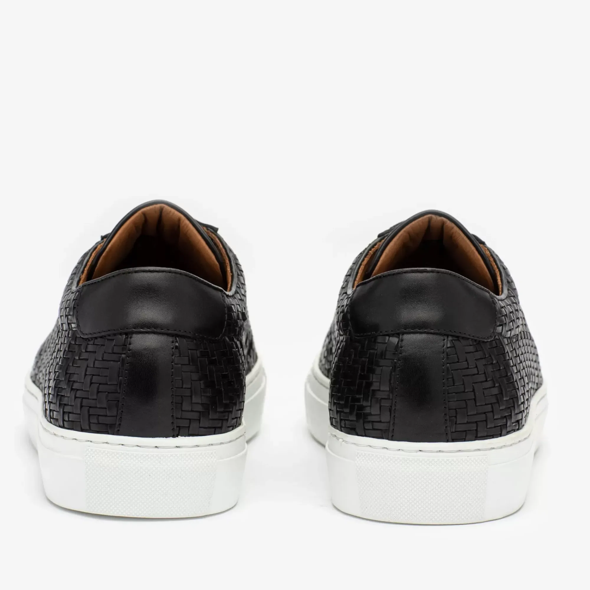 Outlet TAFT The Sneaker In Black Woven Leather |