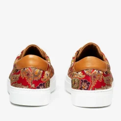 Outlet TAFT The Sneaker In Red Paisley - Unique Sneakers |