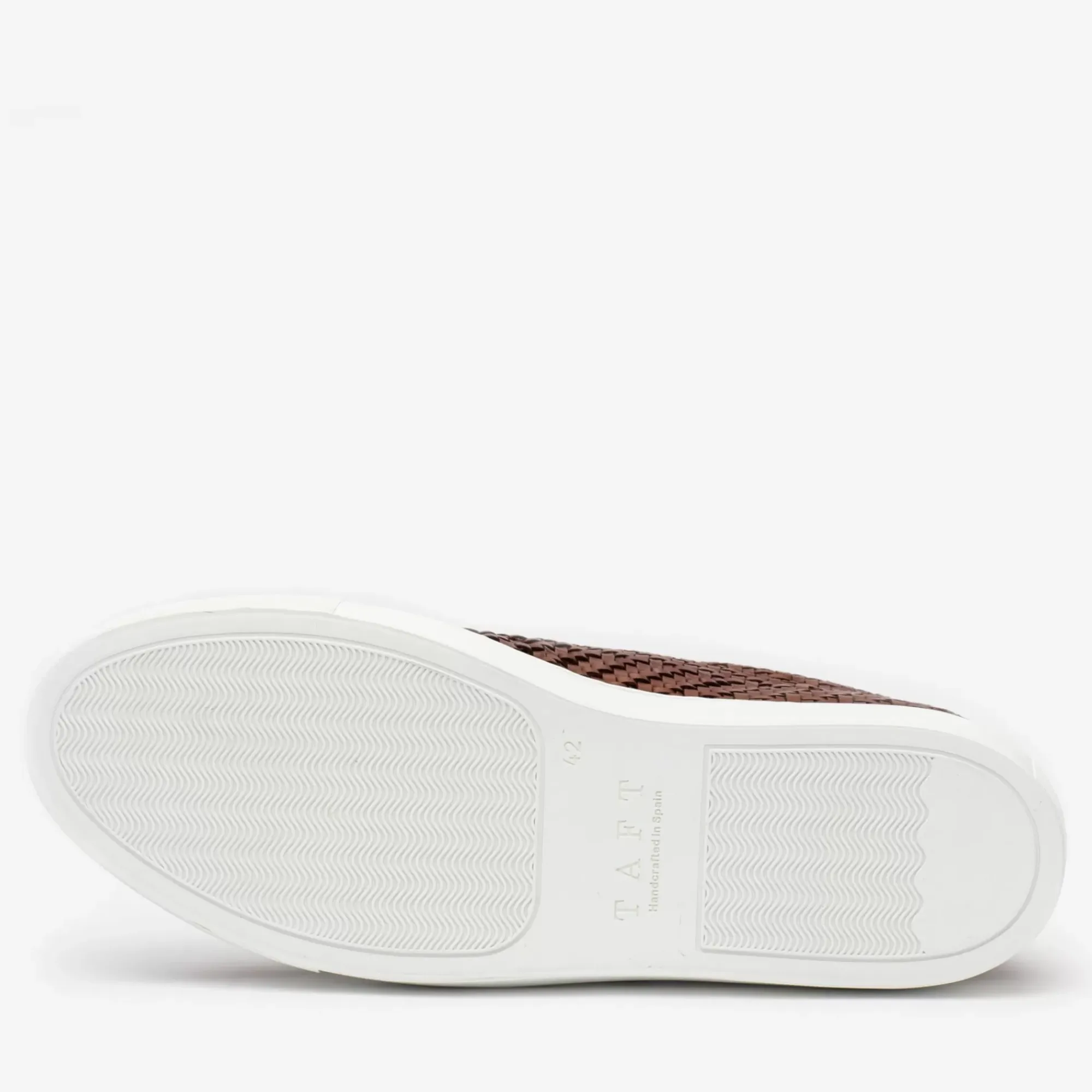 Store TAFT The Sneaker In Woven Brown Leather |