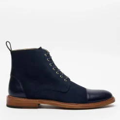 Online TAFT The Troy Boot - Navy Suede Boots |