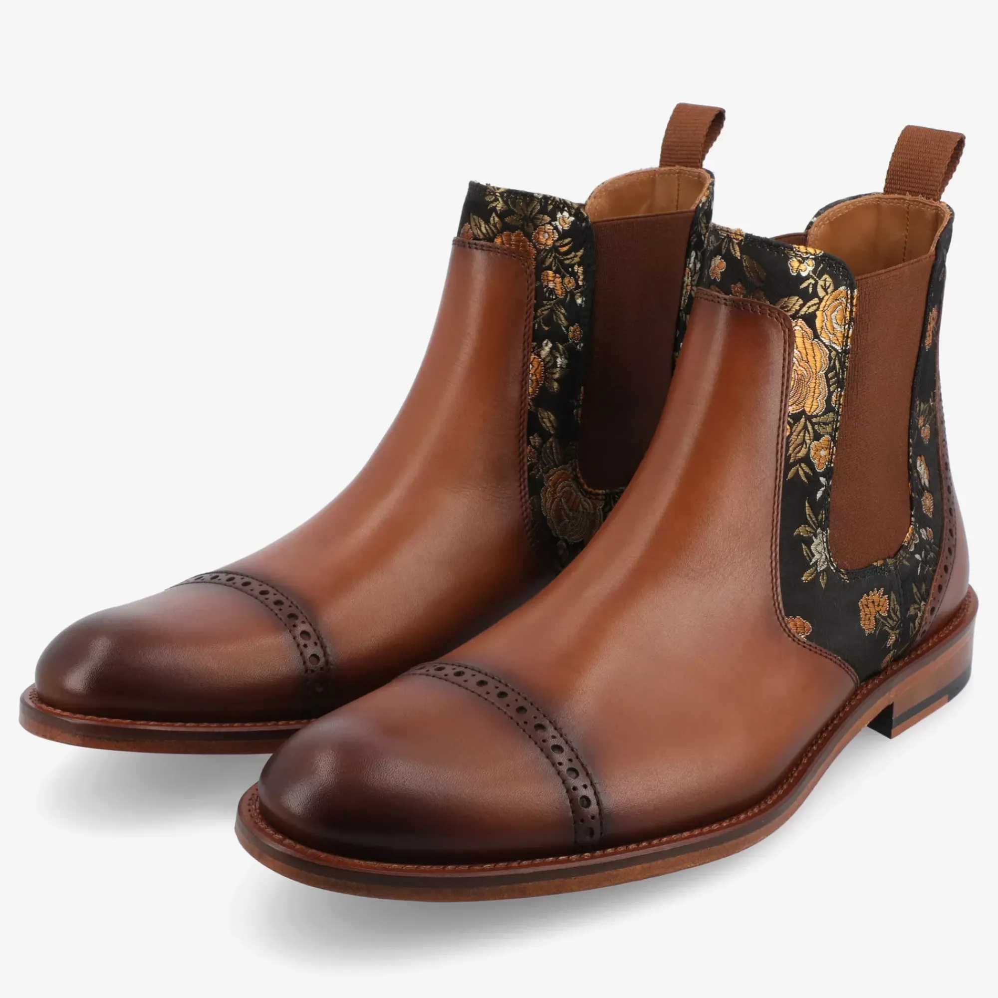 Hot TAFT Valencia Brown Leather Chelsea Boots - Eden |